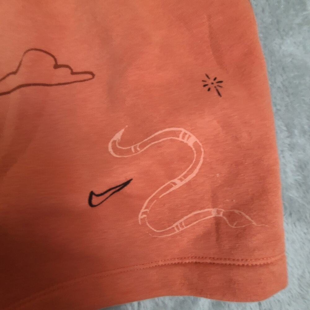 Nike Wild Oasis All Over Print Fleece Shorts in Terracota Size XL Mens - Picture 8 of 8